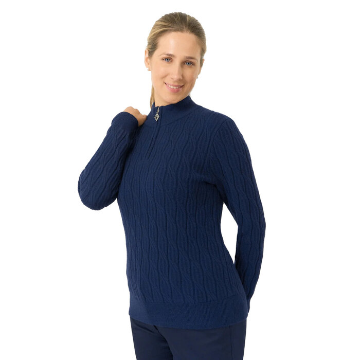 Pure Golf Pure Golf Sorell Lined Trui (Margot Knit) - Marineblauw