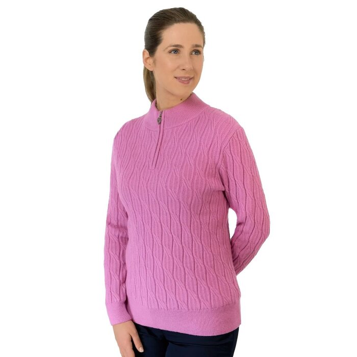 Pure Golf Pure Golf Sorell Lined Pullover (Margot Knit) - Rosa