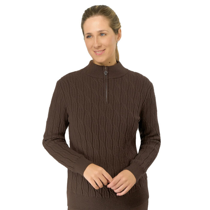 Pure Golf Pure Golf Sorell Pull Doublé (Margot Knit) - Marron