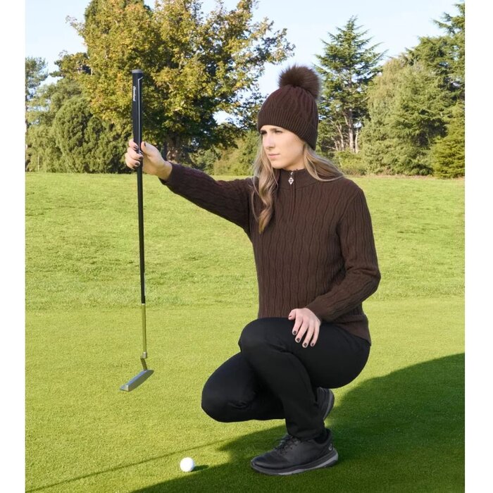 Pure Golf Pure Golf Sorell Lined Jumper (Margot Knit) – Coco Brown