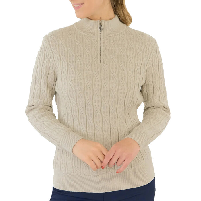Pure Golf Pure Golf Sorell Lined Trui (Margot Knit) - Beige