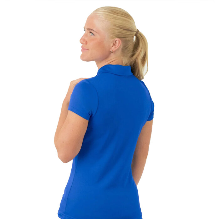 Pure Golf Pure Golf Thrive Cap Sleeve Polo Shirt - Bleu