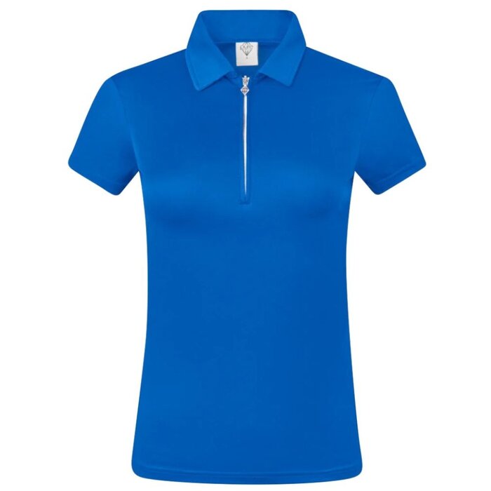 Pure Golf Pure Golf Thrive Cap Sleeve Polo Shirt - Bleu