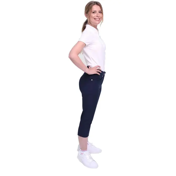 Pure Golf Pure Golf Trust2 Capri Dames Golfbroek - Marineblauw