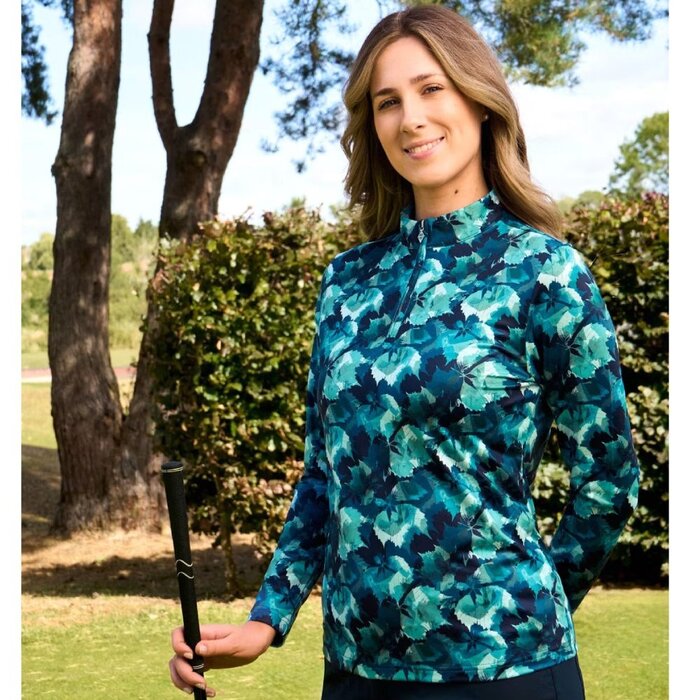 Pure Golf Pure Golf Arusha Mid-layer met Lange Mouwen - Blauw Groen