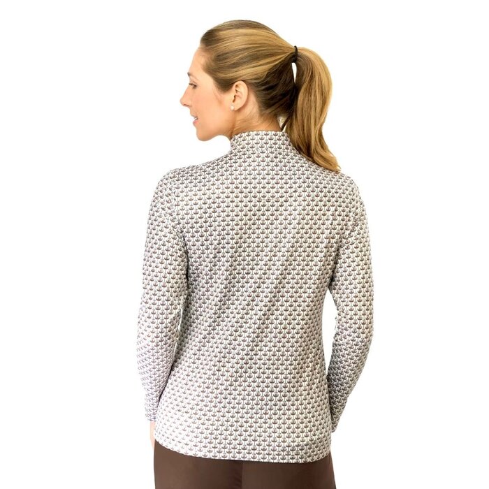 Pure Golf Pure Golf Arusha Mid-layer à Manches Longues - Marron Blanc