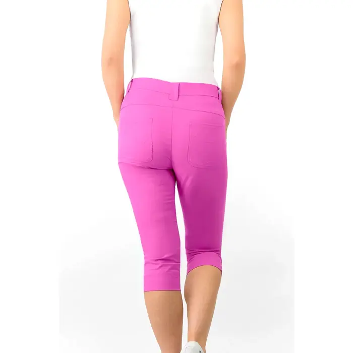 Pure Golf Pantalon de Golf Capri Pure Golf Trust2 pour Femmes - Rose