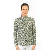 Pure Golf Serenity Zip Top Golfshirt mit langen Ärmeln - Weiß Grün