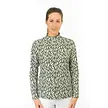 Pure Golf Pure Golf Serenity Zip Top Golfshirt mit langen Ärmeln - Weiß Grün