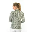 Pure Golf Pure Golf Serenity Zip Top Golfshirt à Manches Longues - Blanc Vert