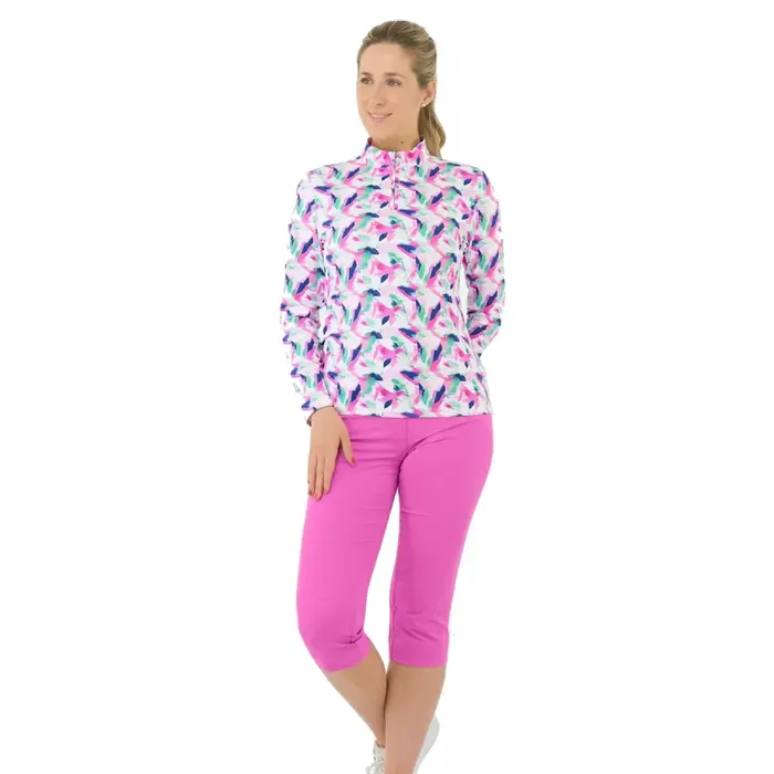 Pure Golf Pure Golf Serenity Zip-Up Long-Sleeved Golf Shirt – Portrait of Paradise