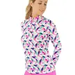 Pure Golf Pure Golf Serenity Zip Top Golfshirt mit langen Ärmeln - Rosa Weiß Blau