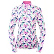 Pure Golf Pure Golf Serenity Zip Top Golfshirt à Manches Longues - Rose Blanc Bleu