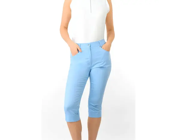 Pure Golf Pure Golf Trust2 Capri Pantalon de Golf pour Femmes - Bleu