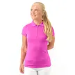 Pure Golf Pure Golf Thrive Cap Sleeve Polo Shirt - Roze