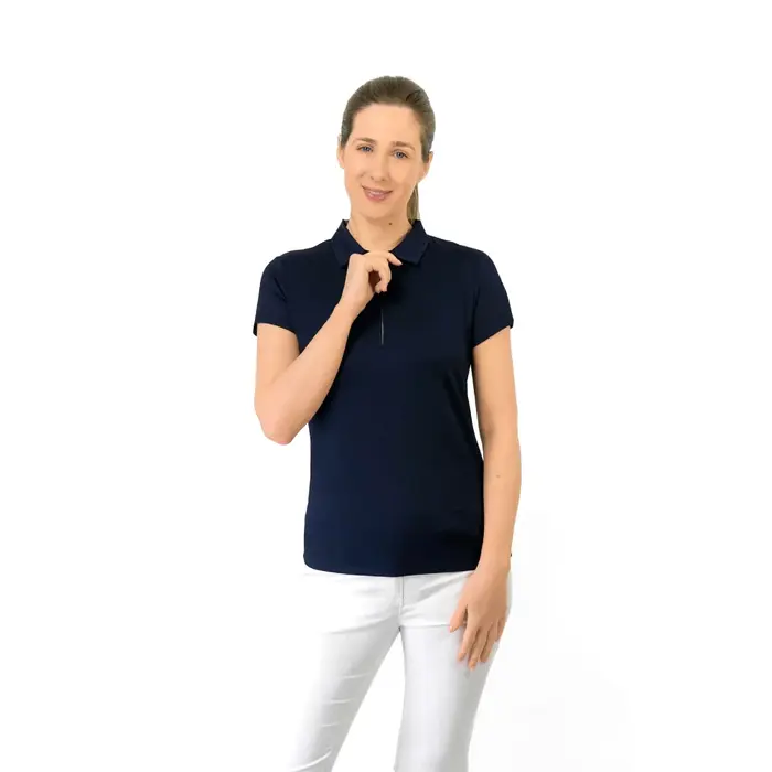Pure Golf Pure Golf Thrive Cap Sleeve Polo Shirt - Bleu marine