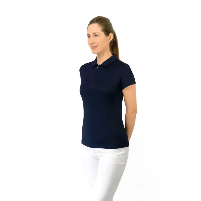 Pure Golf Pure Golf Thrive Cap Sleeve Polo Shirt - Marineblauw