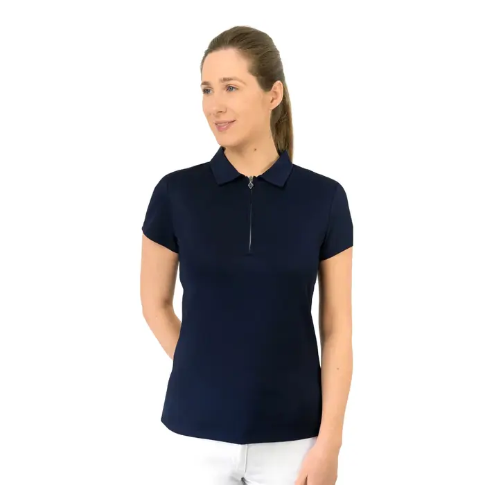 Pure Golf Pure Golf Thrive Cap Sleeve Polo Shirt - Marineblauw