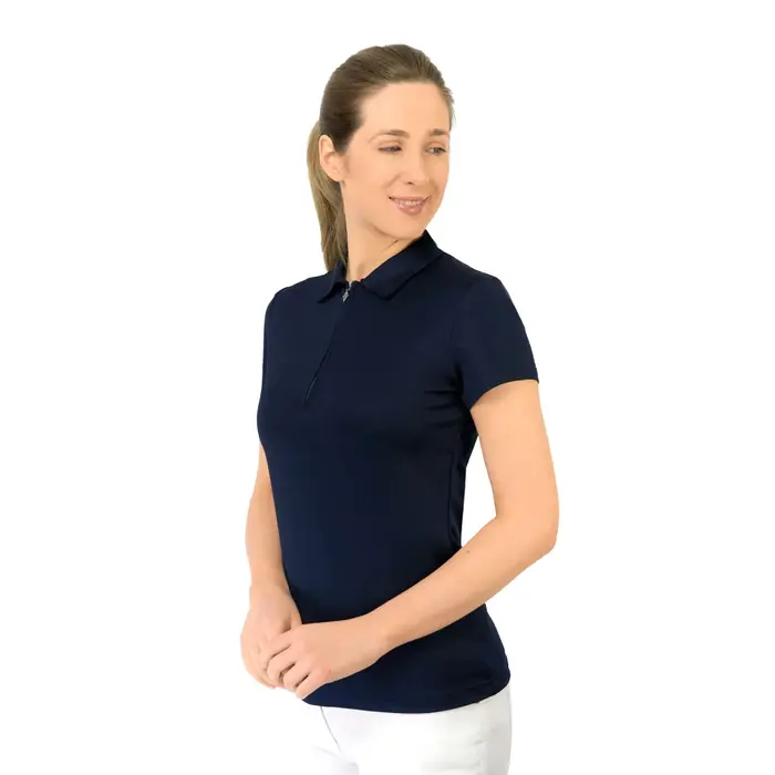 Pure Golf Pure Golf Thrive Cap Sleeve Polo Shirt - Bleu marine
