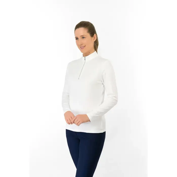 Pure Golf Pure Golf Tranquility2 Zip Top Golfshirt met Lange Mouwen - Wit