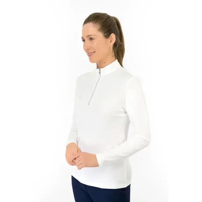 Pure Golf Pure Golf Tranquility2 Zip Top Golfshirt met Lange Mouwen - Wit