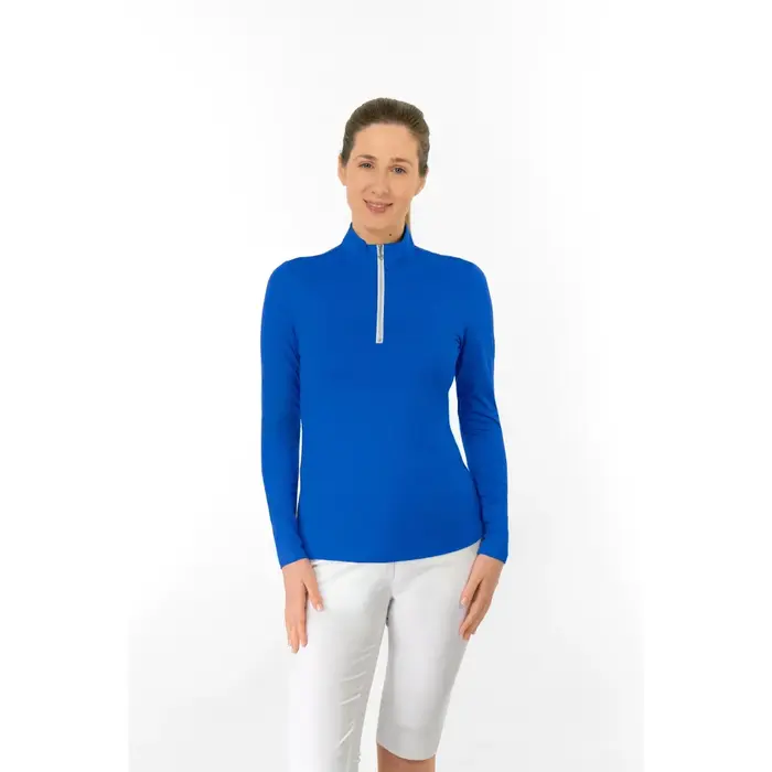 Pure Golf Pure Golf Tranquility2 Zip Top Golfshirt met Lange Mouwen - Blauw