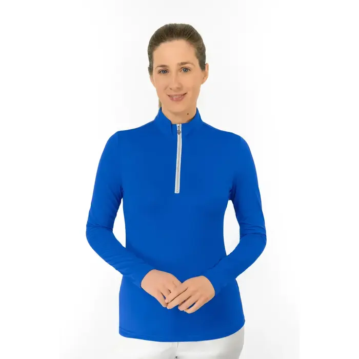 Pure Golf Pure Golf Tranquility2 Zip Top Golfshirt met Lange Mouwen - Blauw