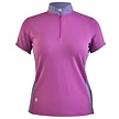 Island Green Island Green Geo Print Mandarin Kragen Damen Polo Shirt - Rosa