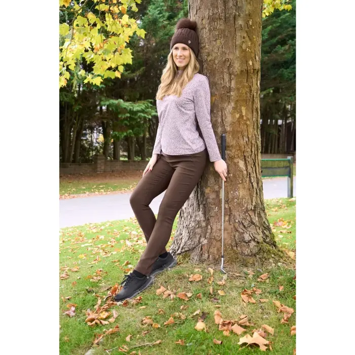 Pure Golf Pure Golf Charm2 Dames Golfbroek - Bruin