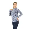 Pure Golf Pure Golf Balance Zip Top Golfshirt met Lange Mouwen - Blauw Wit