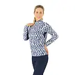 Pure Golf Pure Golf Balance Zip Top Golfshirt met Lange Mouwen - Blauw Wit