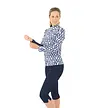 Pure Golf Pure Golf Balance Zip Top Golfshirt met Lange Mouwen - Blauw Wit