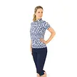 Pure Golf Pure Golf Amity Polo Golfshirt met Korte Mouwen - Blauw Wit
