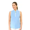 Pure Golf Polo de Golf sans Manches Pure Golf Bloom2 - Bleu