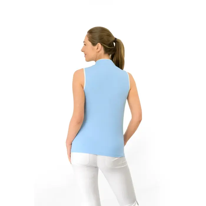 Pure Golf Polo de Golf sans Manches Pure Golf Bloom2 - Bleu