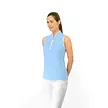 Pure Golf Polo de Golf sans Manches Pure Golf Bloom2 - Bleu