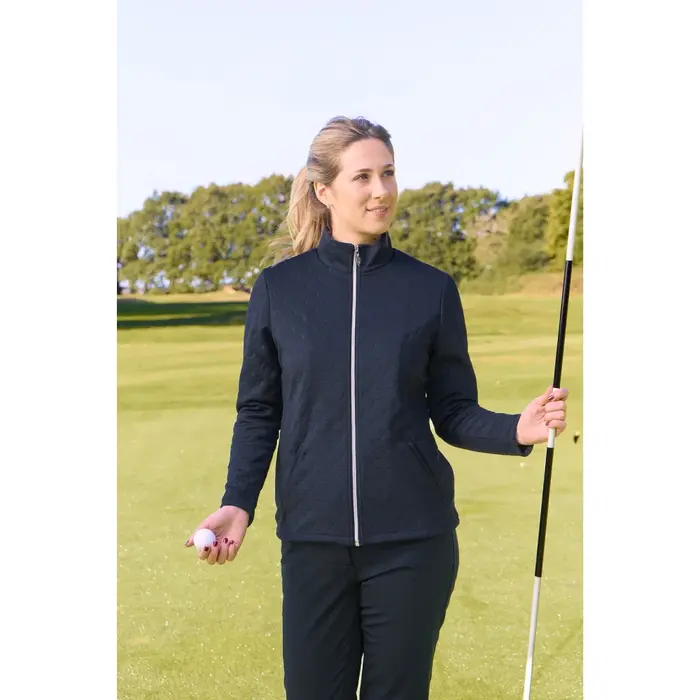 Pure Golf Pure Golf Lola Gevoerd Structuur Winter Golf Jas - Marineblauw