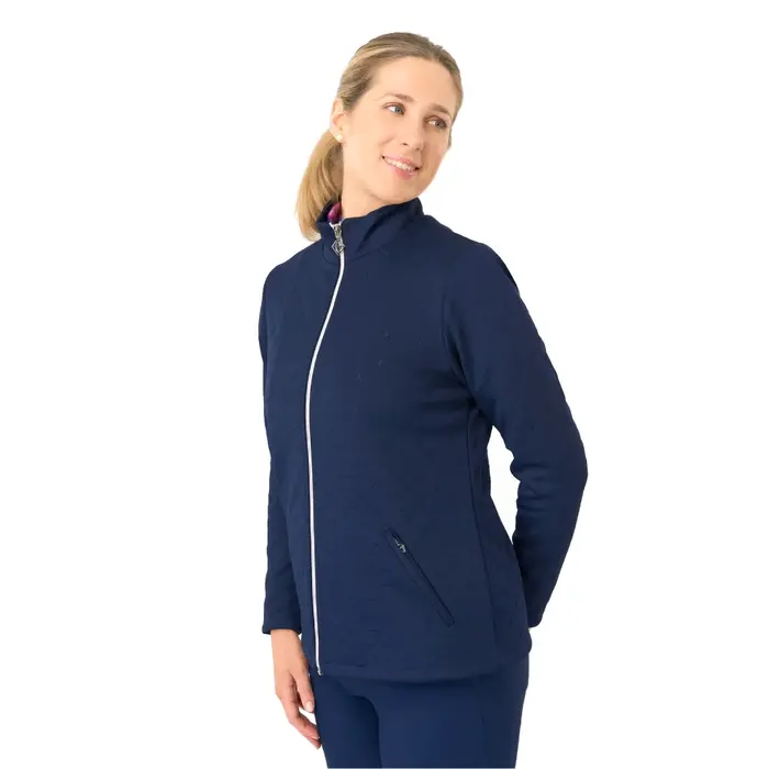 Pure Golf Pure Golf Lola Gevoerd Structuur Winter Golf Jas - Marineblauw