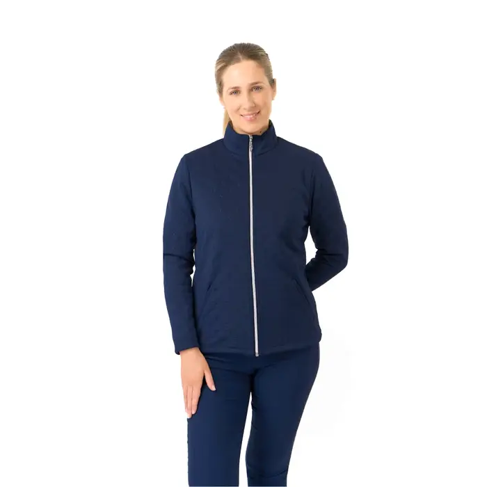 Pure Golf Chaqueta de golf de invierno acolchada con textura Pure Golf Lola - Azul marino