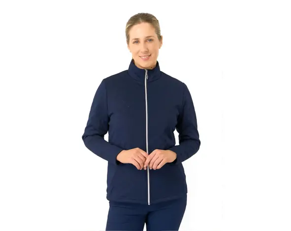 Pure Golf Pure Golf Lola Gevoerd Structuur Winter Golf Jas - Marineblauw