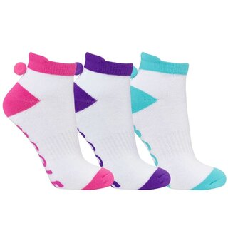 Surprizeshop Surprizeshop Multi Plain Women’s Golf Socks – White | 3 Pairs