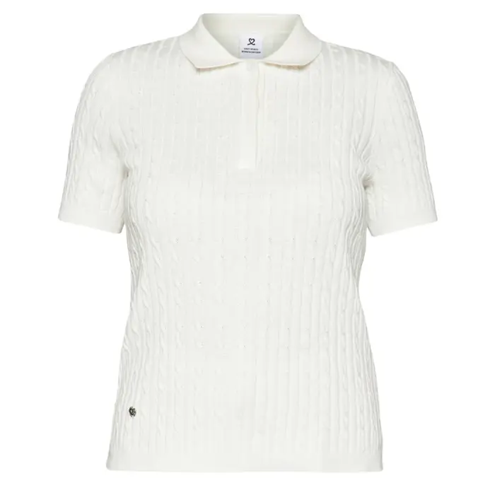 Daily Sports Daily Sports Madelene Knitted Short-Sleeved Polo Shirt - White