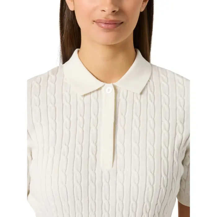 Daily Sports Daily Sports Madelene Camiseta polo de Golf de Punto, de Manga Corta - Blanca