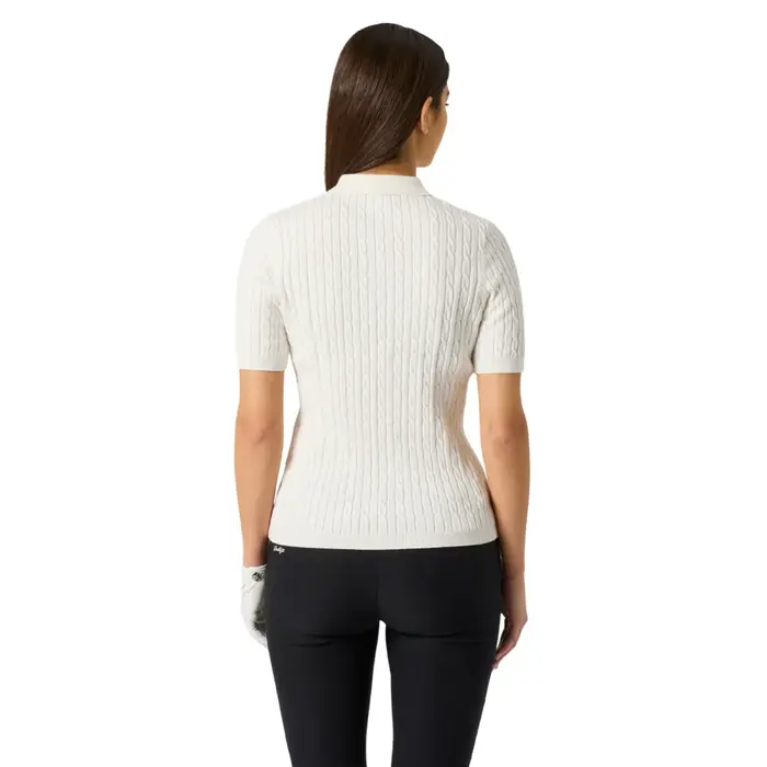 Daily Sports Daily Sports Madelene Camiseta polo de Golf de Punto, de Manga Corta - Blanca