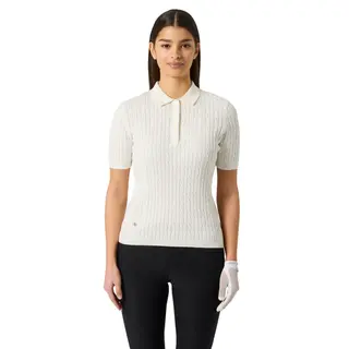 Daily Sports Daily Sports Madelene Gestricktes Polo-Golfshirt mit kurzen Ärmeln – Weiß