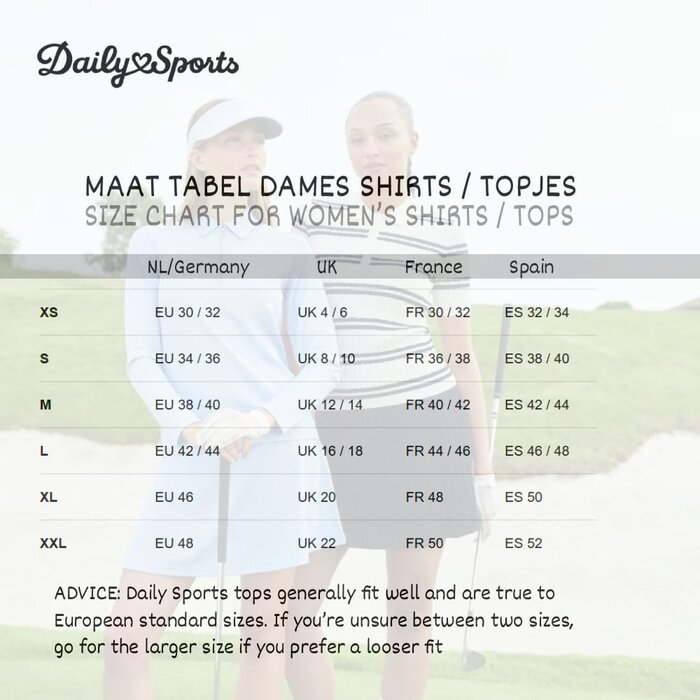 Daily Sports Daily Sports Madelene Gestricktes Polo-Golfshirt mit kurzen Ärmeln - Marineblau