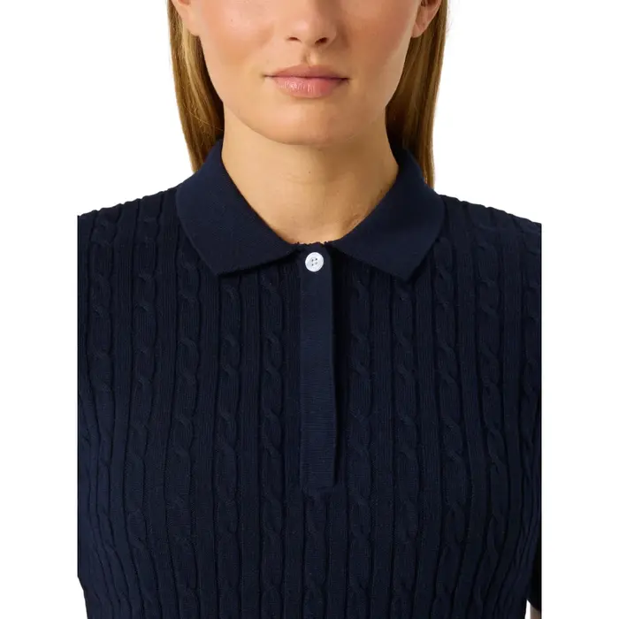 Daily Sports Daily Sports Madelene Gestricktes Polo-Golfshirt mit kurzen Ärmeln - Marineblau