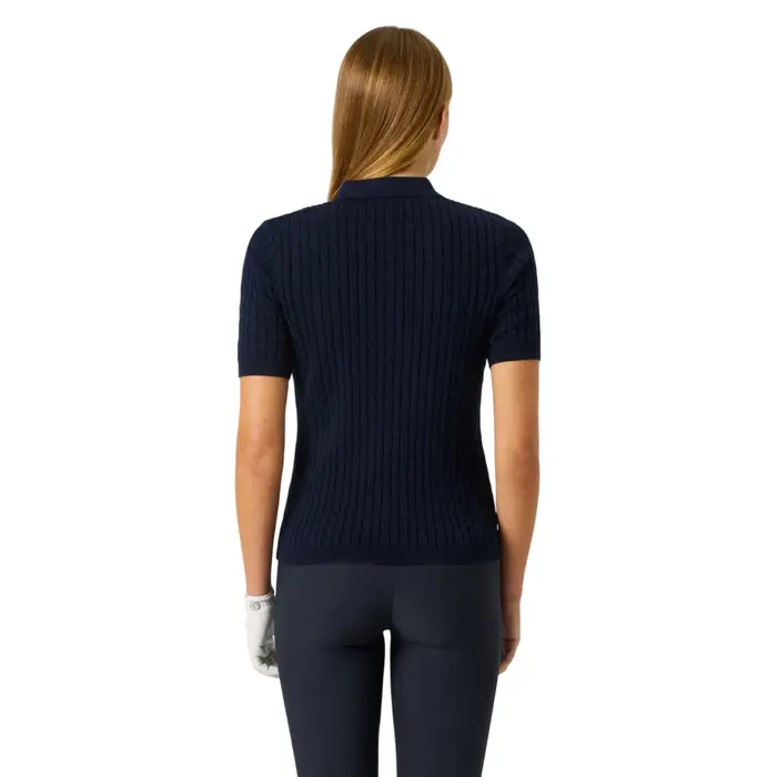 Daily Sports Daily Sports Madelene Gestricktes Polo-Golfshirt mit kurzen Ärmeln - Marineblau