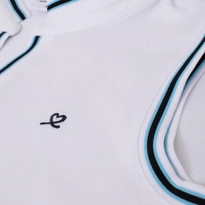 Daily Sports Daily Sports Cuello Redondo Polo de Golf Sin Mangas - Blanca