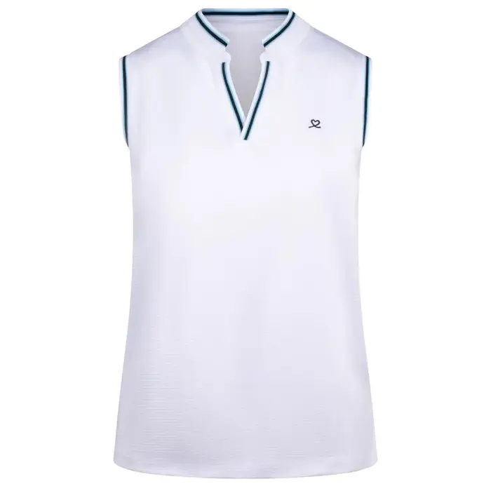 Daily Sports Daily Sports Cuello Redondo Polo de Golf Sin Mangas - Blanca